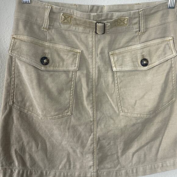 Faherty Women's   Cotton Stretch Utility Pockets Surplus Mini Skirt Size 8 - Picture 6 of 9
